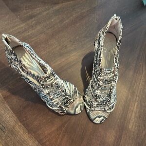 Vince Camuto Snake Skin Print Heels